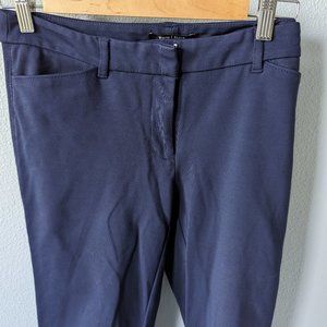 Dark blue ankle length. Blue trousers